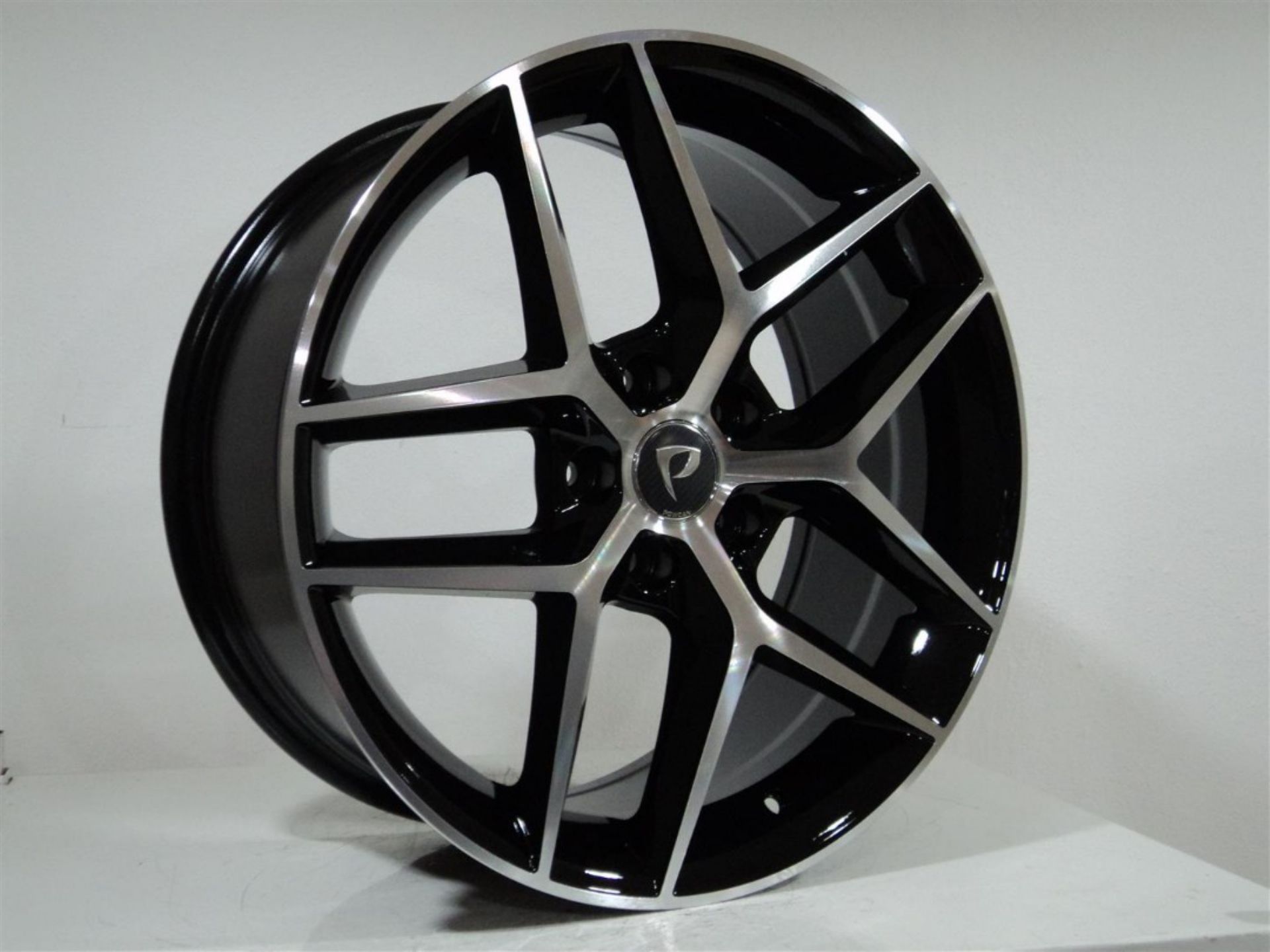 8 X 18 BK-5449 5X112 ET45 57.1 BLACK MACHINED XL